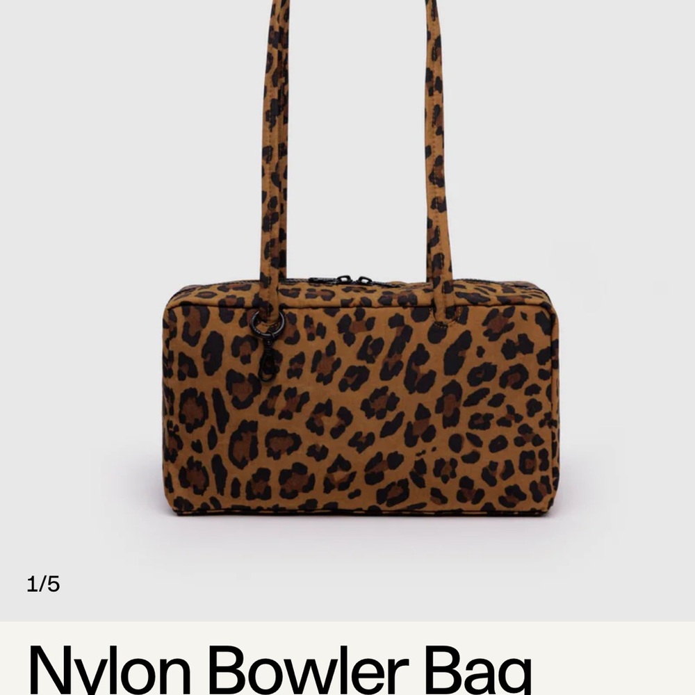 Baggu Leopard Print Bowler Bag